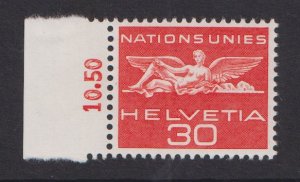 Switzerland  for United Nations  #7O25  MNH  1959    statue  30c