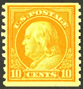 U.S. #497 MINT OG LH STAINS CREASES