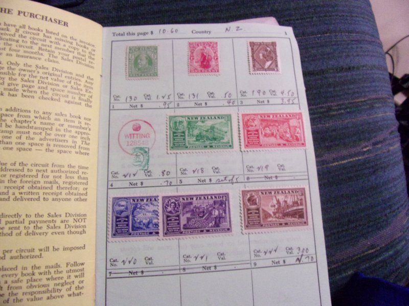 NEW ZEALAND COLLECTION IN APPROVAL BOOK ALL MINT