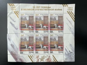 RUSSIA 1995 Sc# 6256a Miniature Sheet Victory in WW2, Victory parade, Moscow MNH
