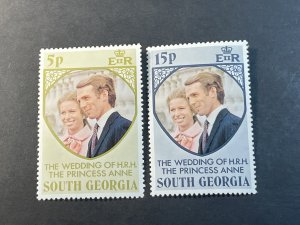 SOUTH GEORGIA # 37-38-MINT NEVER/HINGED---COMPLETE SET---1973