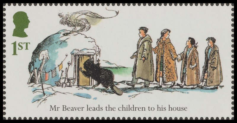 GB 5539b The Chronicles of Narnia Lion Witch Wardrobe Beaver 1st single MNH 2025