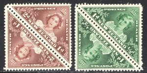 Thematic stamps NEW ZEALAND 1943 HEALTH 636-7 IN T-B PAIRS mint