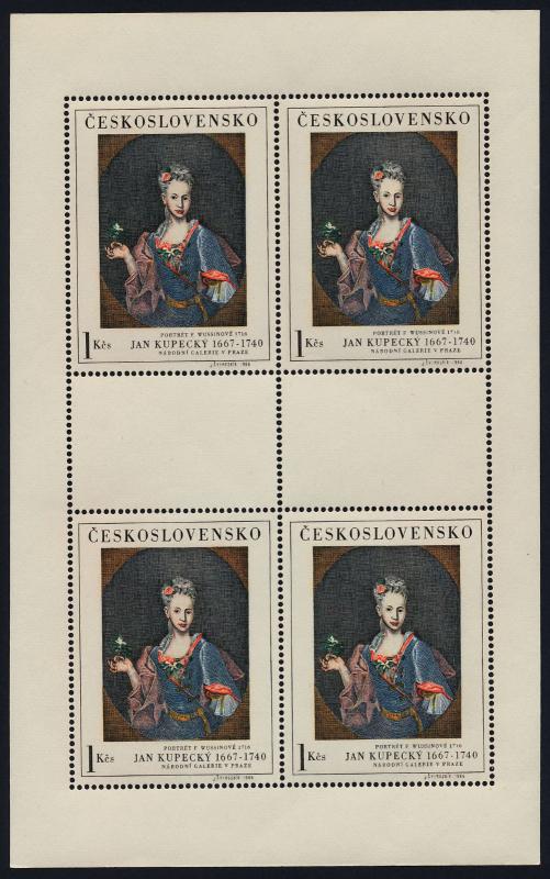 Czechoslovakia 1435-9 Sheets MNH - Art, Paintings, Flowers