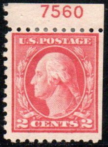 # 425e  BOOKLET SINGLE with PLATE NUMBER, VF mint hinged, wonderfully fresh w...