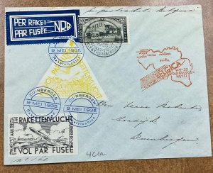 Belgium May 1935  Rocket Mail  cover EZ# 4C1A