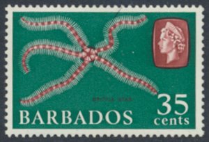 Barbados  SC# 277 MLH Marine Life wmk upright see details & scans