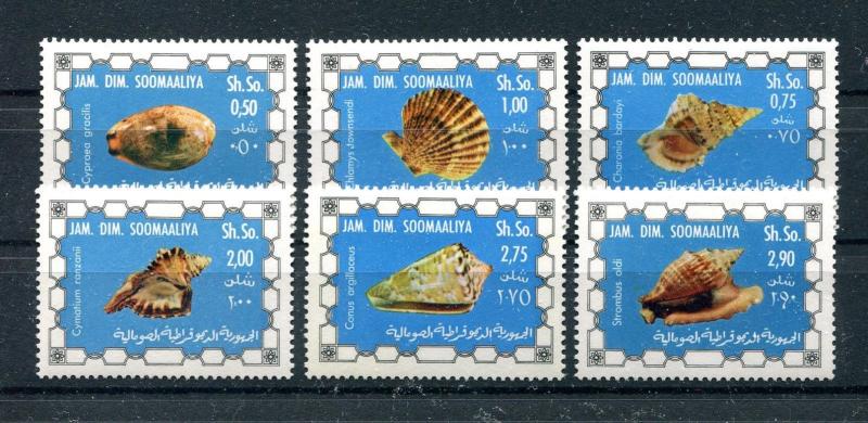 Somalia C1-C6 430-435 MNH Muscheln Weichtiere des Meeres Sea Shells 1976 x29952