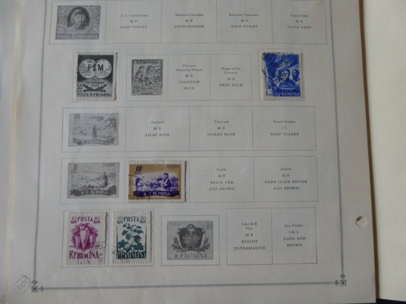 Romania 1949-1955 Stamp Collection many on Scott Intl Album Pages