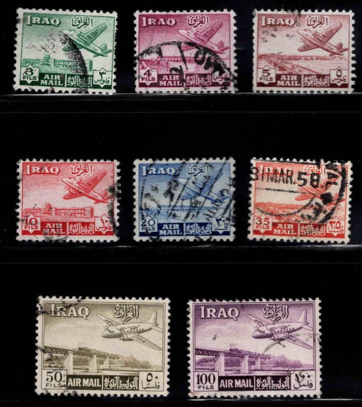 IRAQ Scott C1-C8 Used Airmail stamp set
