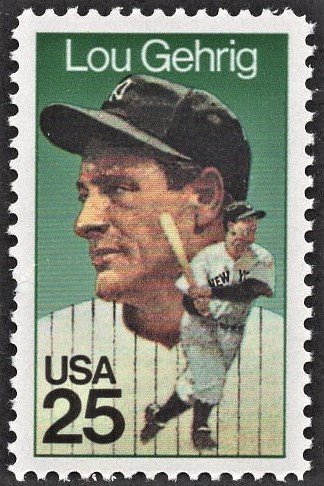 US 2417 MNH VF 25 Cent Lou Gehrig NY Yankee