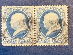 US Stamps - SC# 156  - Used  Pair - SCV = $32.50