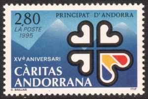 Andorra (French) #450  MNH - Caritas in Andorra (1995)