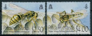 Pitcairn Islands 2011 MNH Insects Stamps Paper Wasp Wasps 2v Set