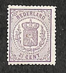 Netherlands 1870, 2.5c, Stamp out of set, Unused (hinged)