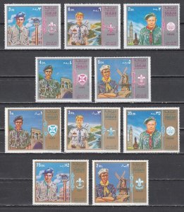 Sharjah, Mi cat. 915-924 A. Scouts of Europe issue. ^