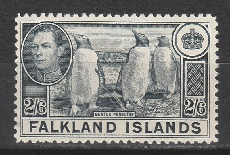 FALKLAND ISLANDS 1938 KGVI PENGUINS 2/6