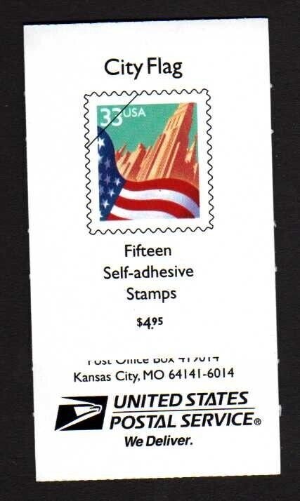 USA Scott BK275 Complete Booklet - City Flag (SCV $10.00)