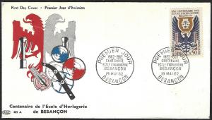 France #1036 May 19, 1962 Besancon First Day Cover Unaddressed