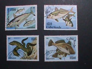 CAPE VERDE  -1980- OCEAN FISHES -CTO LARGE STAMPS VF WE SHIP TO WORLD WIDE
