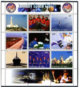 Niger 1999 NASA KENNEDY SPACE CENTER ASTRONAUTS Sheet Perforated Mint (NH)