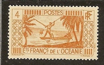 French Polynesia   Scott 83   Spear Fishing   Unused