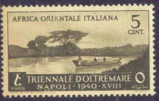 ITAL.E.AFRICA 27 MINT OG 1940 5c NATIVE BOAT