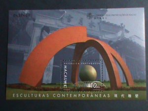 ​MACAU-CHINA 1999 SC#1007 MODERN SCULPTURES MNH S/S SHEET-VERY FINE