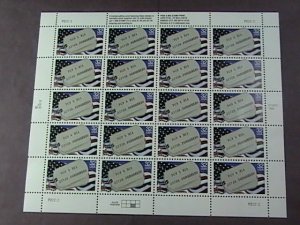 U.S.# 2966-MINT/NEVER HINGED-PANE OF 20---POW & MIA'S---1995