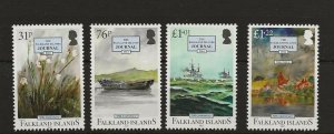 Falkland Is 2017 Journal  set of 4 MNH