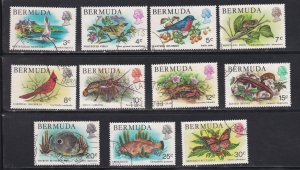 Bermuda # 363-373, Flora & Fauna, Used partial set, 1/3 Cat.