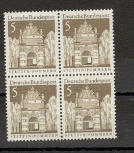 GERMANY - MNH BLOCK OF 4 STAMPS - STTETION-POMMERN - 1966.