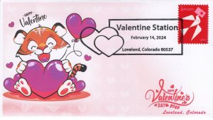 24-004, 2024, Valentine Day, Event Cover, Pictorial  Postmark, Loveland Colorado