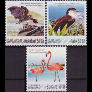 CARIBBEAN NETHERLAND 2016 - Birds Set of 3 NH