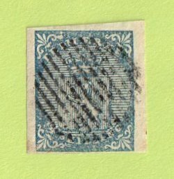 NOR SC #1 1855 Coat of Arms w/lt. grid cancel 4 margins, CV $165.00