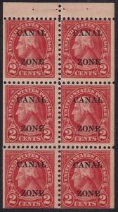 CANAL ZONE 101A 2 cent Washington Pane Stamp Mint OG NH VF