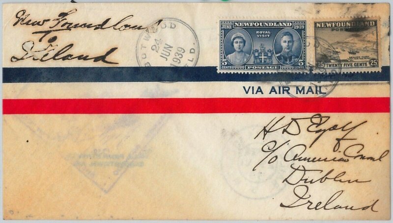 56764 - AVIATION - Muller # 32 First Flight Cover NEWFOUNDLAND to IRELAND - 1939