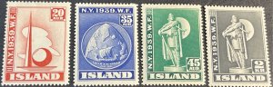 ICELAND # 213-216-MINT/HINGED**---COMPLETE SET---1939(LOTB5)