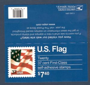 3635 (CF1) Flag Booklet Pane Of 20 Counterfeit Stamps Scarce Scott Value $350.00