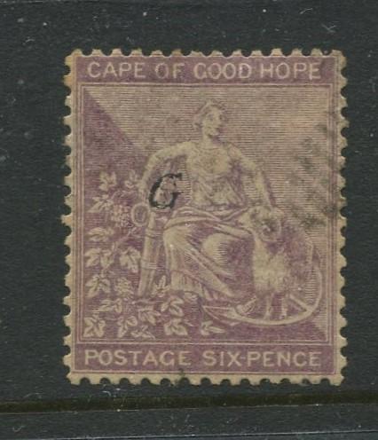 Griqualand West- Scott 76 -Definitive Overprint -1877- Used- Single 6p Stamp