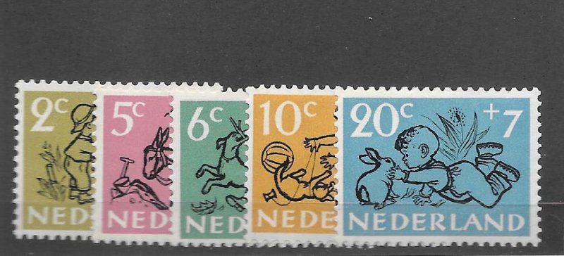 Netherlands  1952 Sc# B243-247  Mint  Children