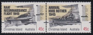 Christmas Island # 373, End of World War II 50th Anniversary, NH, 1/2 Cat.