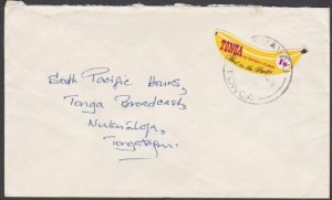 TONGA 1972 local cover ex VAVAU - 1s Banana self adhesive...................T196