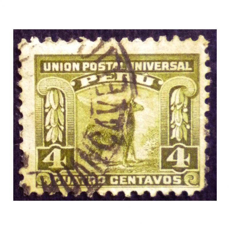 PERU STAMP 1907. SCOTT # 170. USED.