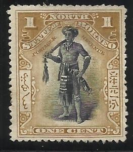 North Borneo 79 1c Used F/VF Centering