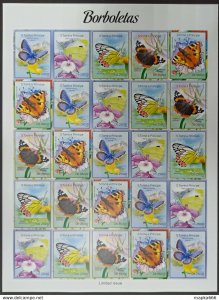 Imperf 2014 Sao Tome & Principe Butterflies #5579-83 ! Unique Big Sh ** Qw82