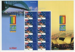 WORLD STAMP EXPO 2000 USA - MINT SOUVENIR SHEET