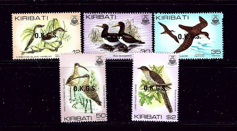 Kiribati O16-20 MNH 1983 Overprints (Birds)