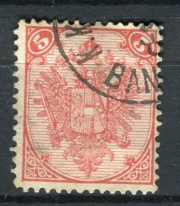 BOSNIA; 1879-94 early Coat of Arms issue fine used 5kr. value