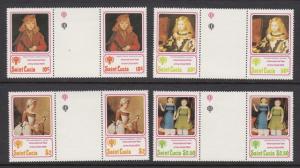 St Lucia 473-6 gutter pairs mnh